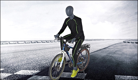 mannequin on top of bicycle riding pose header