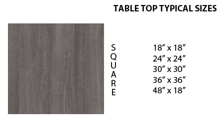 square custom fabricated tables for retail and restaurants 01